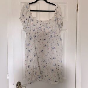 No Boundaries White Floral Mini Dress